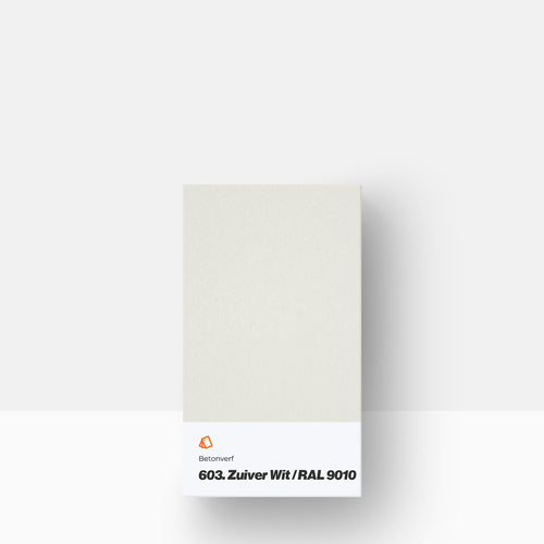 Betonfarbe Farbmuster | Weiß / RAL 9010