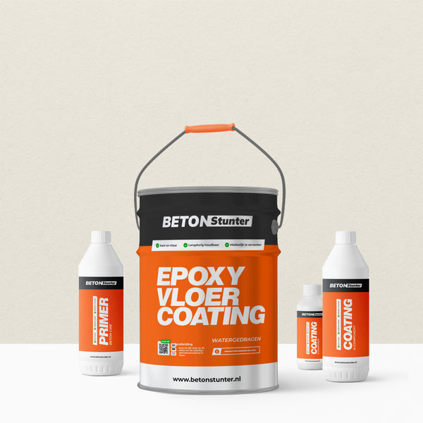 Epoxidharz Bodenbeschichtung Paket | 2K: Altweiß / RAL 9010