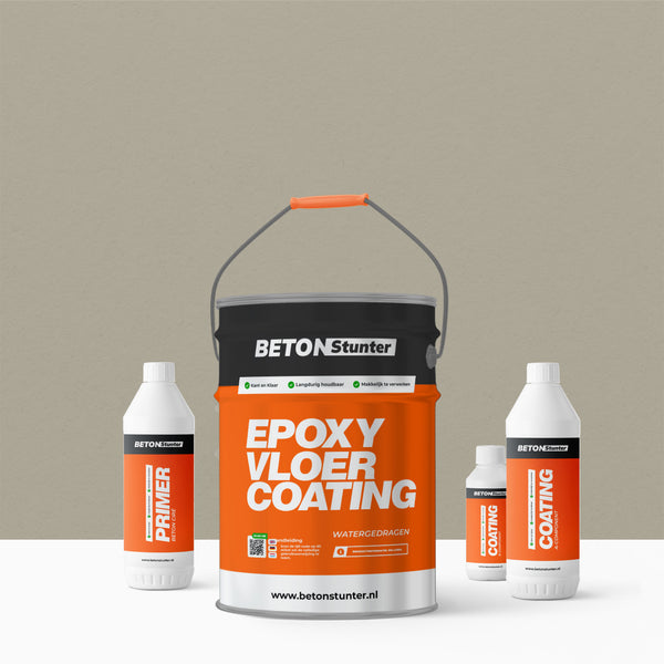 Epoxid Bodenversiegelung Paket | 2K: Kieselgrau / RAL 7032 (Neu)