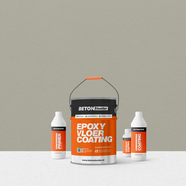 Epoxid <tc>Boden</tc><tc>versiegelung</tc> Paket <tc>|</tc> 2K: Kieselgrau / RAL 7032 (Neu)