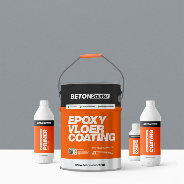 Epoxid Bodenversiegelung Paket | 2K: Fenster grau / RAL 7040 (Neu)
