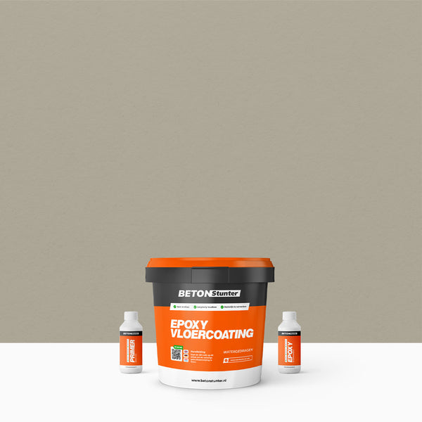Epoxid <tc>Boden</tc><tc>versiegelung</tc> Paket <tc>|</tc> 2K: Kieselgrau / RAL 7032 (Neu)