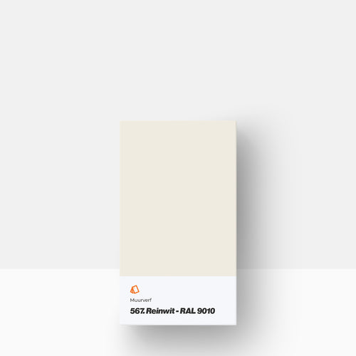 Muurverf kleurstaal | Mat: 567. Reinwit / RAL 9010