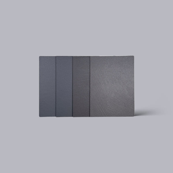 Lavasteen Gietvloer kleurstalenbundel: Noir (zwart tinten)